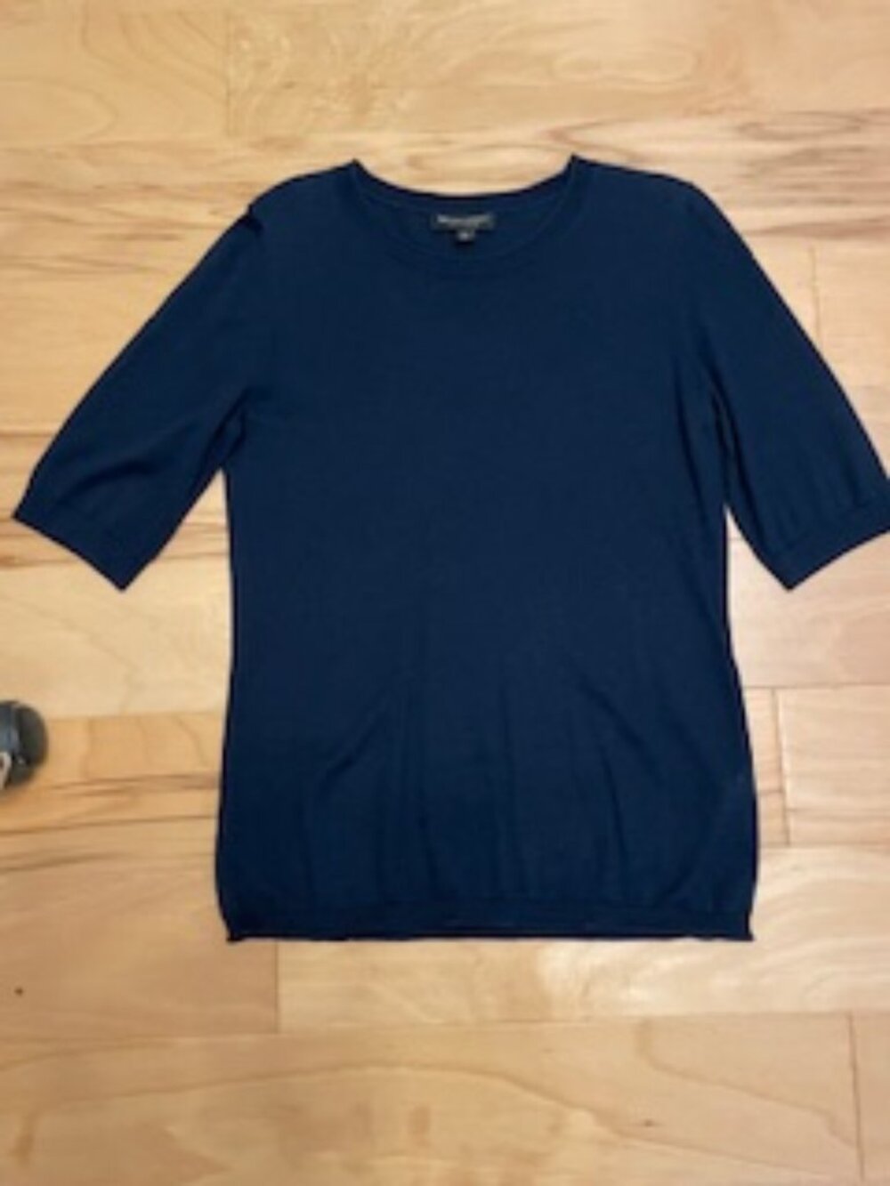BR Teal silk Cashmere lightweight short sleeves sweater in M